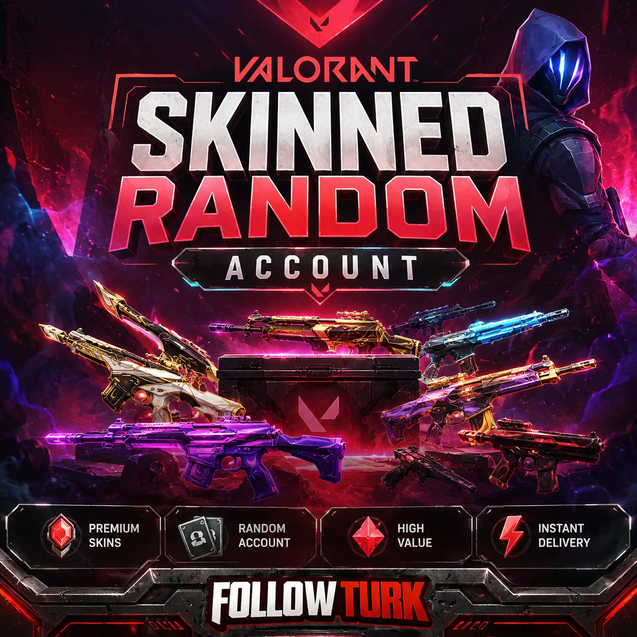 VALORANT スキン付きランダムアカウント