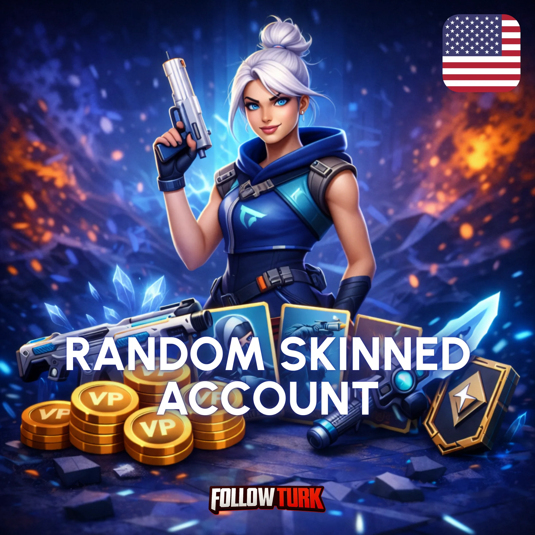 NA（北米）ランダムスキン付きVALORANTアカウント - フルアクセス - FollowTurk
