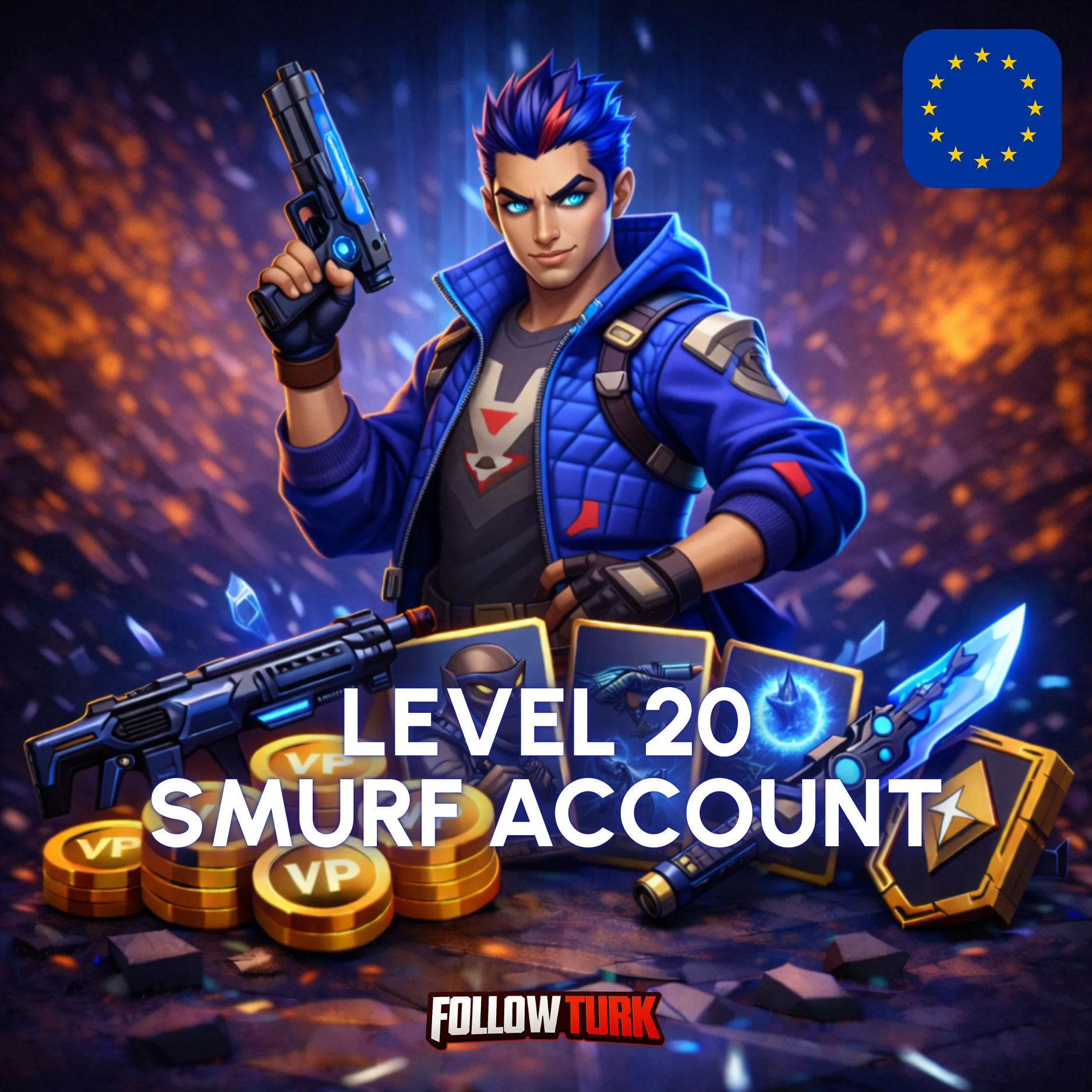 ヨーロッパ スマーフアカウント（EU） - FollowTurk