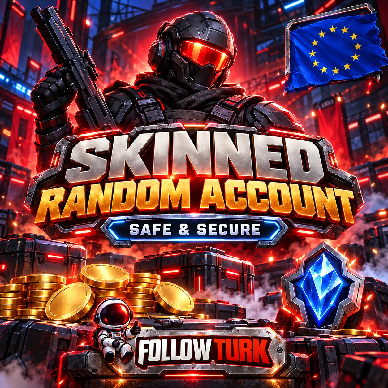 EU（ヨーロッパ）ランダムスキン付きアカウント（フルアクセス） - FollowTurk