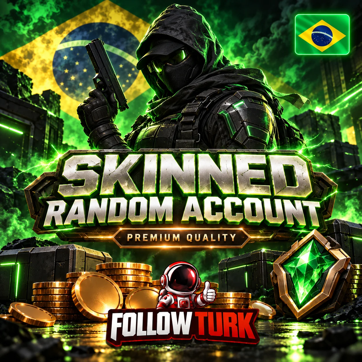BR - ブラジル ランダムスキン付きアカウント - フルアクセス - FollowTurk