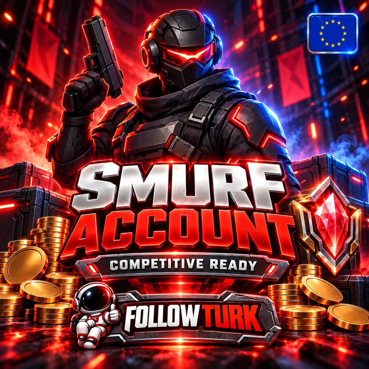 ヨーロッパ スマーフアカウント（EU） - FollowTurk