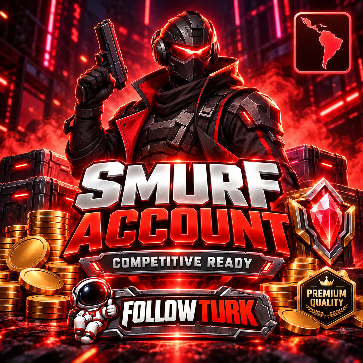 Latin America スマーフアカウント（LA） - FollowTurk
